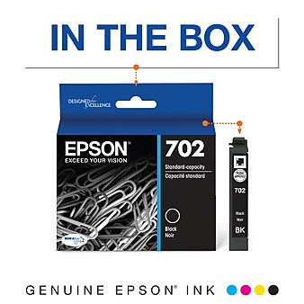 Epson T702 Black Standard Yield Ink Cartridge (T702120-S)
