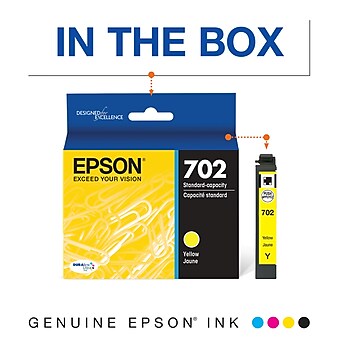 Epson T702 Yellow Standard Yield Ink Cartridge (T702420-S)