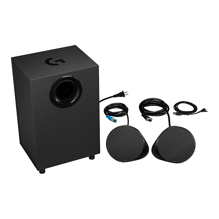 Logitech G560 LIGHTSYNC PC Gaming Speakers, Black (980-001300) | Staples Logitech G560 LIGHTSYNC PC Gaming Speakers, Black (980-001300) | Staples