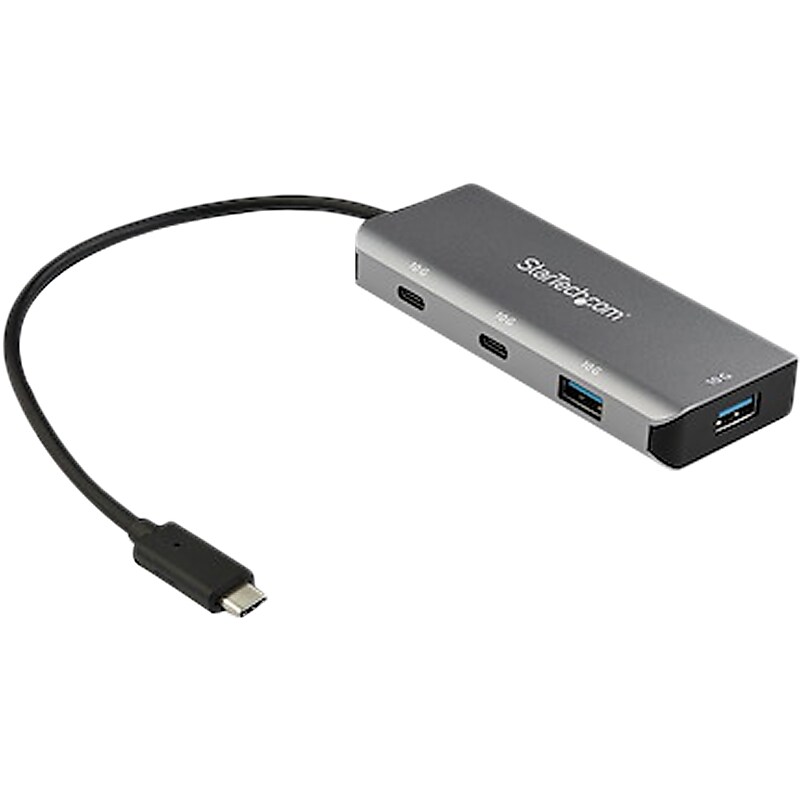 StarTech 4-Port USB 3.0 Hub, Black/Space Gray (HB31C2A2CB) image 1