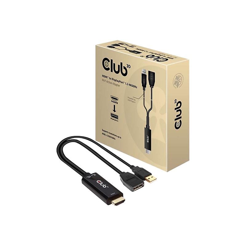 Club 3D 0.82 ft. DisplayPort /HDMI Cable, Black (CAC-1331) image 1
