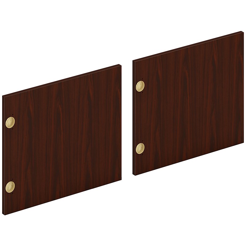 HON Mod Doors for Hutch and Wall Mounted Storage, Traditional Mahogany, 2/Carton (HLPLDR72LM.LTM1) image 1