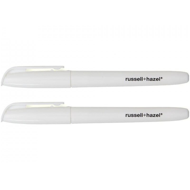 Russell+Hazel Wet Erase Marker, Fine Tip, White, 2/Pack (38336) image 1