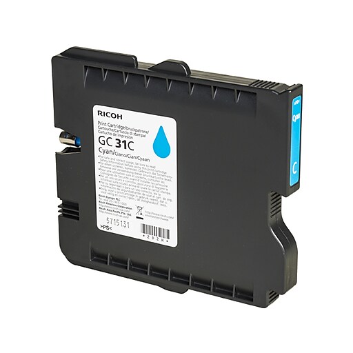 Ricoh GC 31 Cyan Standard Yield Ink Cartridge (405689)