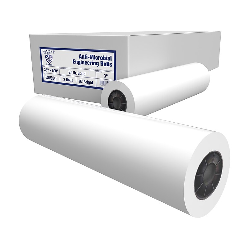 Alliance Armor Wide Format Engineering Paper, 36" x 500', Bond, 2/Carton (36530) image 1