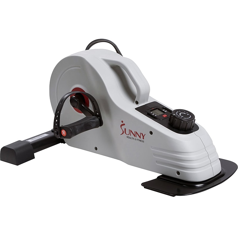 Sunny Health and Fitness Under-Desk Magnetic Cycle, White/Black (SF-B0891) image 1