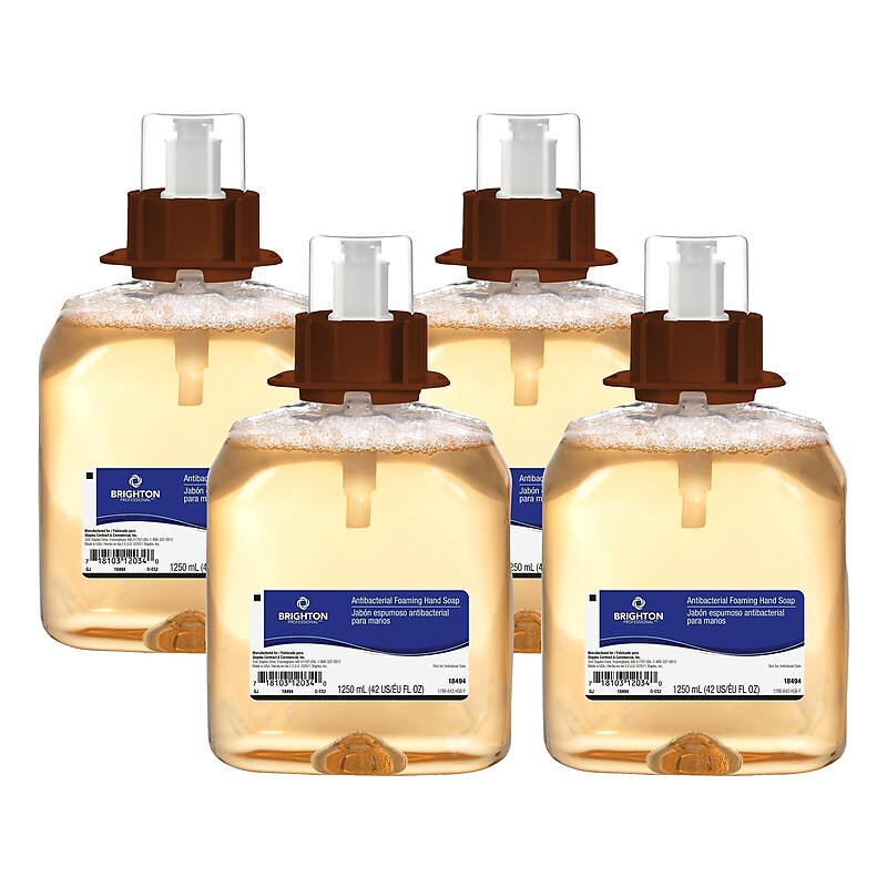 Brighton Professional Antibacterial Foaming Hand Soap Refill for BP Dispenser, Orange Scent, 1250 ml., 4/Carton (BPR59207) image 1
