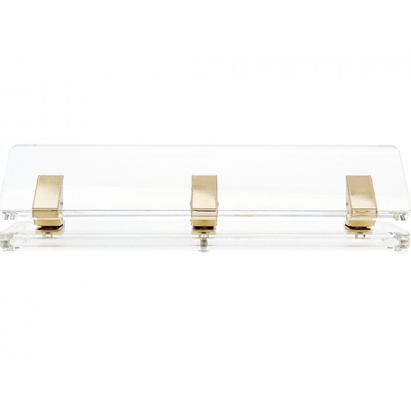 Russell+Hazel Signature 3-Hole Punch, 5-Sheet Capacity, Clear/Gold (44629) image 1