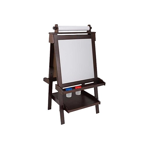 KidKraft Deluxe Dry/Wet Erase Easel, 48", Espresso Laminated Wood