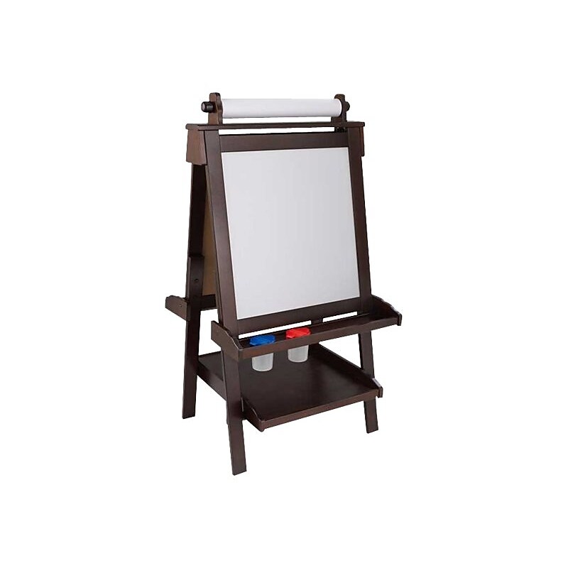 KidKraft Deluxe Dry/Wet Erase Easel, 48", Espresso Laminated Wood (62019) image 1