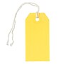 JAM PAPER Gift Tags with String, Small, 3 1/4 x 1 5/8,  Yellow, 100/pack (91931055B)~#|#~sp109344960_sc7