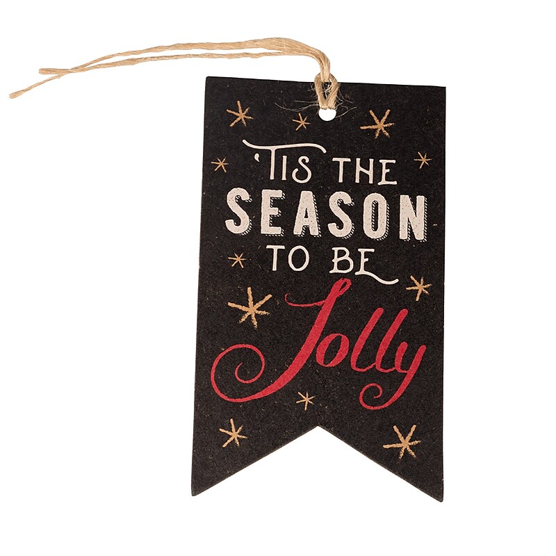 JAM PAPER Holiday Gift Tags, 4 1/4" x 2 3/8", 'Tis The Season- 16/pack (207734324) image 1