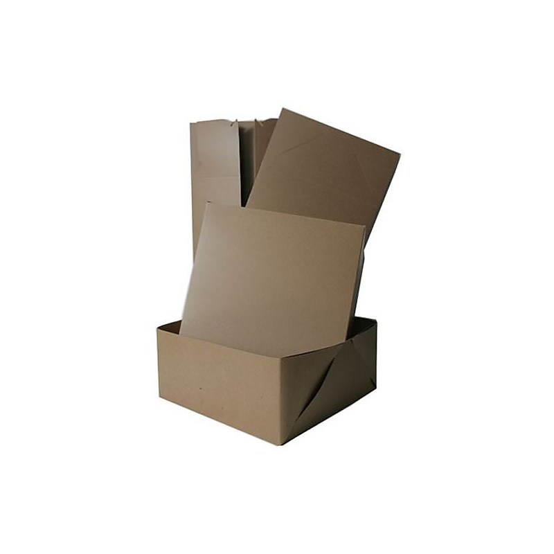 JAM Paper Gift Box with Full Lid, 9" x 9" x 5", Kraft (5283903) image 1
