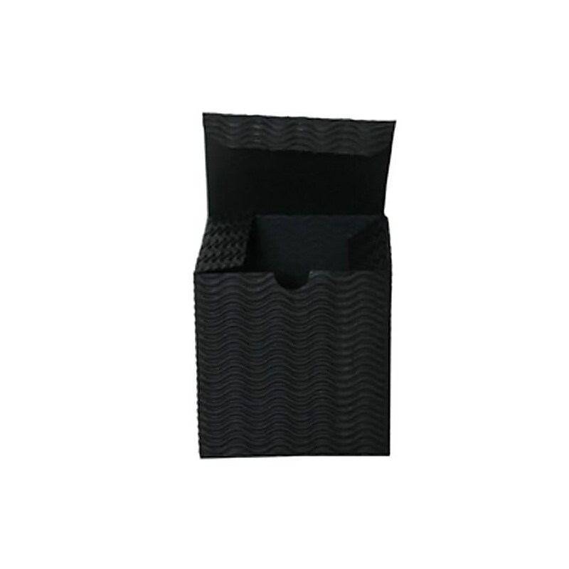 JAM Paper Gift Box with Corrugated Waves, 4" x 4" x 4", Black (8276318) image 1