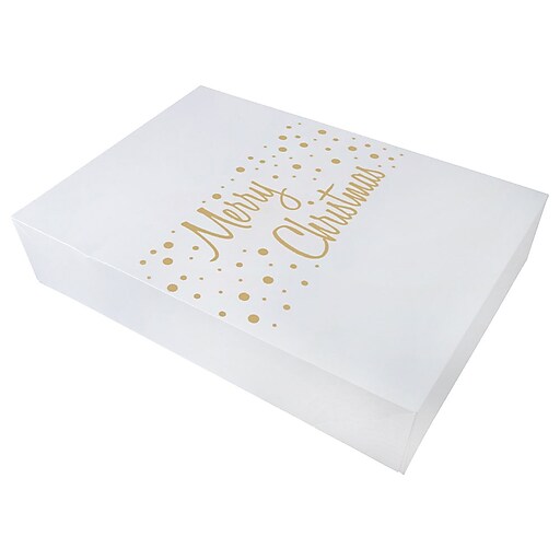 JAM PAPER Extra Large Christmas Gift Boxes, Coat Size, 20 x 14 x 4