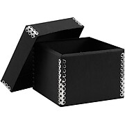 JAM PAPER Nesting Boxes, 4 1/4 x 4 1/4 x 3, Black Kraft, Box