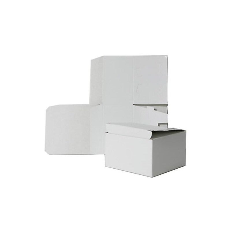 JAM Paper Open Lid Gift Boxes, 6" x 4.5" x 4.5", White (4813851) image 1
