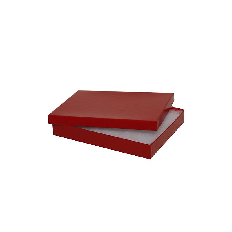 JAM PAPER Jewelry Gift Box, 5 5/8 x 7 1/8 x 1, Red image 1