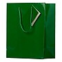 JAM Paper Glossy Gift Bag with Rope Handles, 8" x 4" x 10", Green, 3 Bags/Pack (672GLGRB)~#|#~sp109345311_sc7