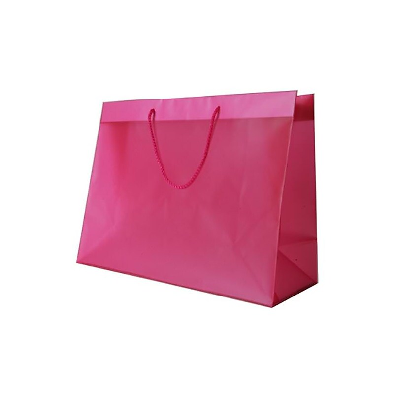 JAM PAPER Shopping Bags, 15 x 12 x 6, Ultra Fuchsia, Bulk 100 Bags/Pack (774BHFUB) image 1