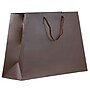 JAM Paper Matte Trapezoid Gift Bags with Rope Handles, 12" x 5" x 11", Matte Chocolate Brown, 100 Bags/Pack (1181214684B)~#|#~sp109345325_sc7