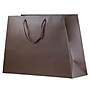 JAM Paper Matte Trapezoid Gift Bags with Rope Handles, 12" x 5" x 11", Matte Chocolate Brown, 100 Bags/Pack (1181214684B)~#|#~sp109345327_sc7