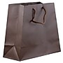 JAM Paper Matte Trapezoid Gift Bags with Rope Handles, 7.5" x 4" x 8.25", Chocolate Brown, 96 Bags/Box (2181214683B)~#|#~sp109345349_sc7
