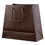 JAM Paper Matte Trapezoid Gift Bags with Rope Handles, 7.5" x 4" x 8.25", Chocolate Brown, 96 Bags/Box (2181214683B)~#|#~sp109345351_sc7