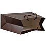 JAM Paper Matte Trapezoid Gift Bags with Rope Handles, 7.5" x 4" x 8.25", Chocolate Brown, 96 Bags/Box (2181214683B)~#|#~sp109345352_sc7