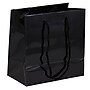 JAM Paper Glossy Gift Bag with Rope Handles, 6.5" x 6.5" x 3.5", Black, 100 Bags/Pack (896GLBL100)~#|#~sp109345359_sc7