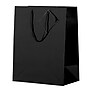 JAM Paper Glossy Gift Bags with Rope Handles, 10" x 5" x 13", Black, 100 Bags/Pack (673GLBL100)~#|#~sp109345402_sc7