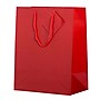 JAM Paper Glossy Gift Bags with Rope Handles, 10" x 13", Red, 3 Bags/Pack (673GLREB)~#|#~sp109345436_sc7