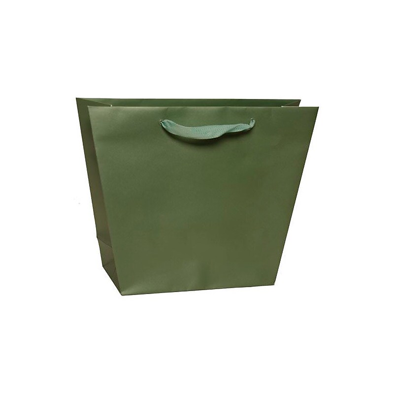 JAM Paper Matte Trapezoid Gift Bags with Rope Handles, 9" x 4" x 10", 100 Bags/Pack (3181217325B) image 1