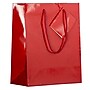 JAM Paper Glossy Gift Bags with Rope Handles, 8" x 4" x 10", Red, 100 Bags/Pack (672GLRE100)~#|#~sp109345460_sc7