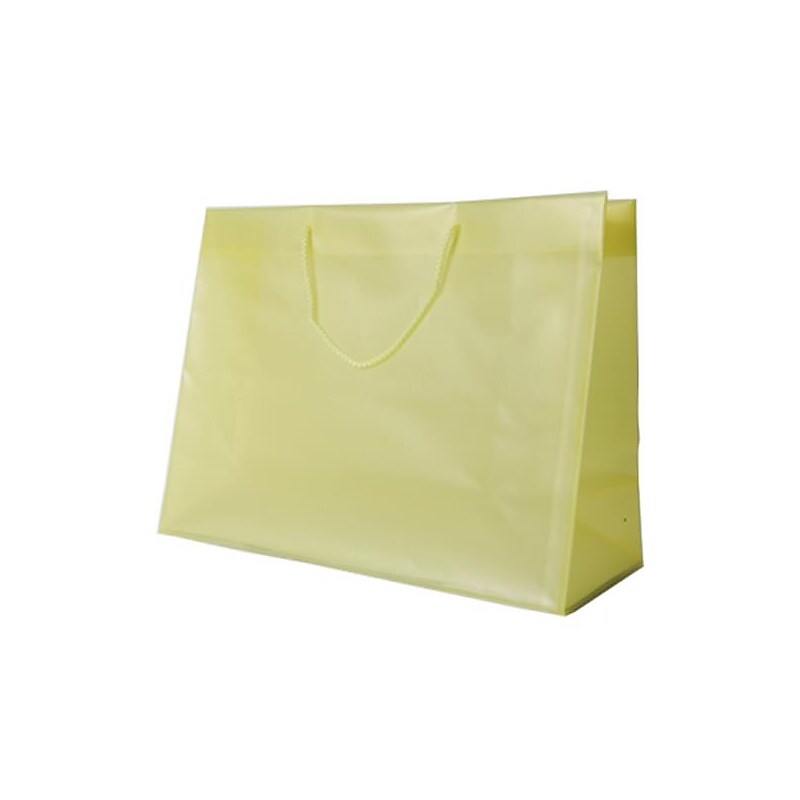 JAM PAPER Shopping Bags, 15 x 12 x 6, Yellow, Bulk 100 Bags/Pack (774BHYEB) image 1