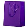 JAM Paper Glossy Gift Bag with Rope Handles, 8" x 4" x 10", Purple, 3 Bags/Pack (672GLPUB)~#|#~sp109345473_sc7