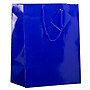 JAM Paper Glossy Gift Bag with Rope Handles, 10" x 5" x 13", Blue, 3 Bags/Pack (673GLBUB)~#|#~sp109345479_sc7
