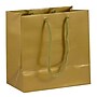 JAM Paper Glossy Gift Bag with Rope Handles, 6.5" x 6.5" x 3.5", Gold, 3 Bags/Pack (896GLGOA)~#|#~sp109345520_sc7