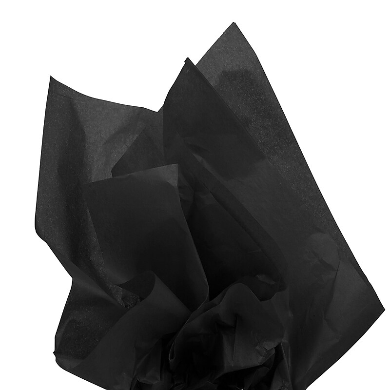 JAM Paper 20" x 26" Tissue Paper, Black, 20 Sheets/Pack (1152348A) image 1