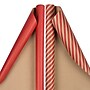 JAM Paper Wrapping Paper, 25 Sq. ft. x 30", Red, 2/Pack (165KKS50RE)~#|#~sp109345784_sc7