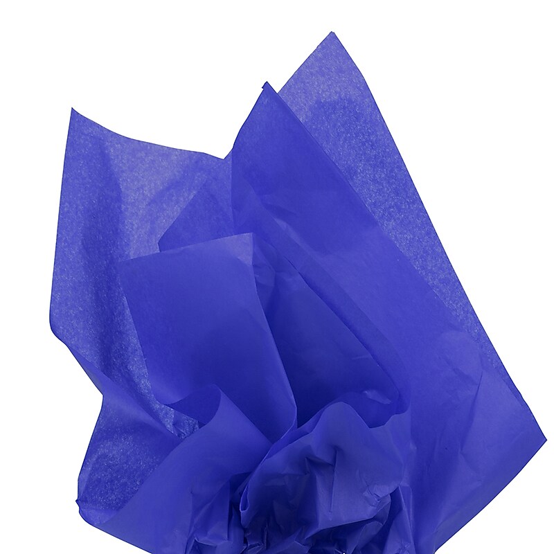 JAM Paper 20" x 26" Tissue Paper, Presidential Blue, 20 Sheets/Pack (1152354A) image 1