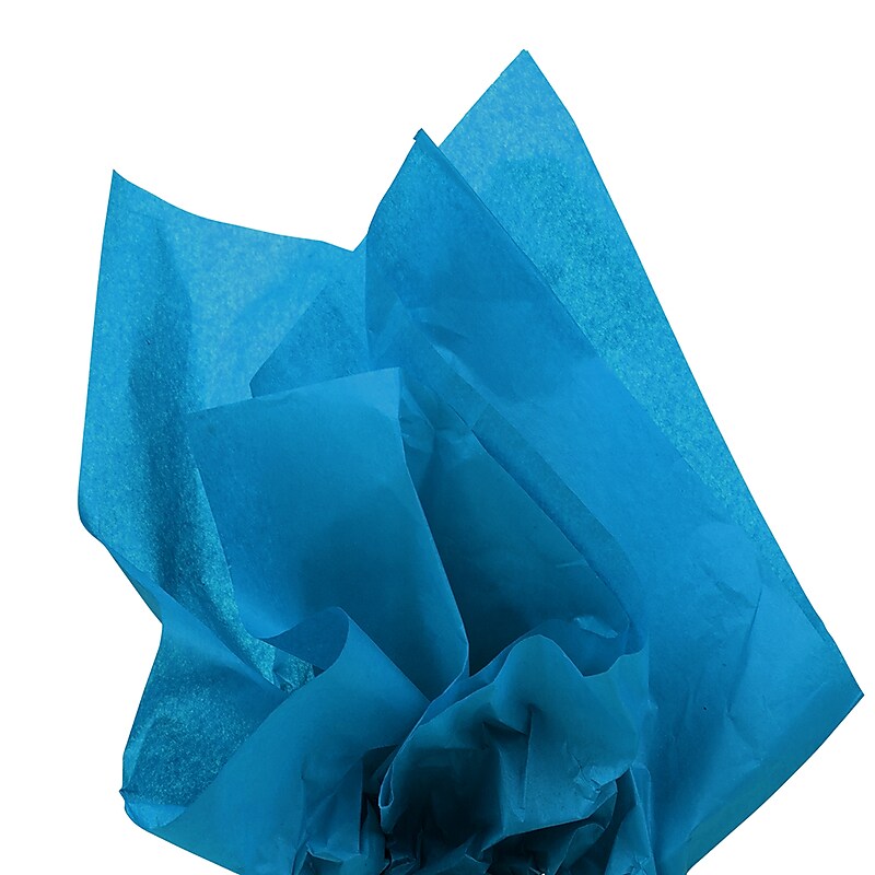 JAM Paper 20" x 26" Tissue Paper, Bright Blue, 20 Sheets/Pack (1152346A) image 1