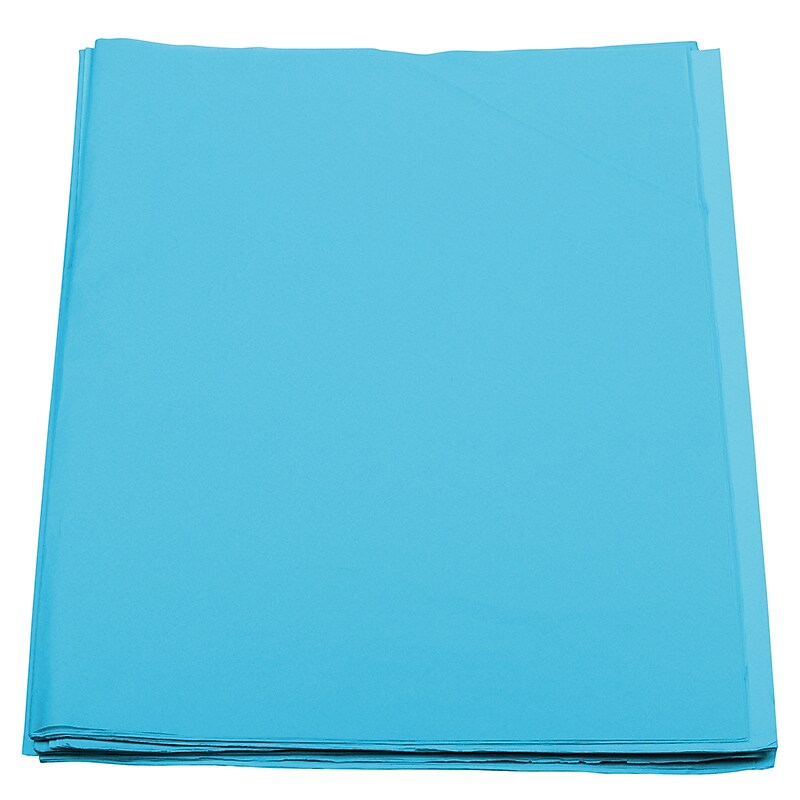 JAM Paper 20" x 26" Tissue Paper, Aqua Blue,480 Sheets/Pack (1152379) image 1