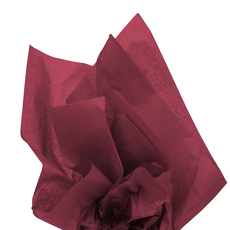 JAM Paper 20" x 26" Tissue Paper, Burgundy, 20 Sheets/Pack (1155680A) image 1