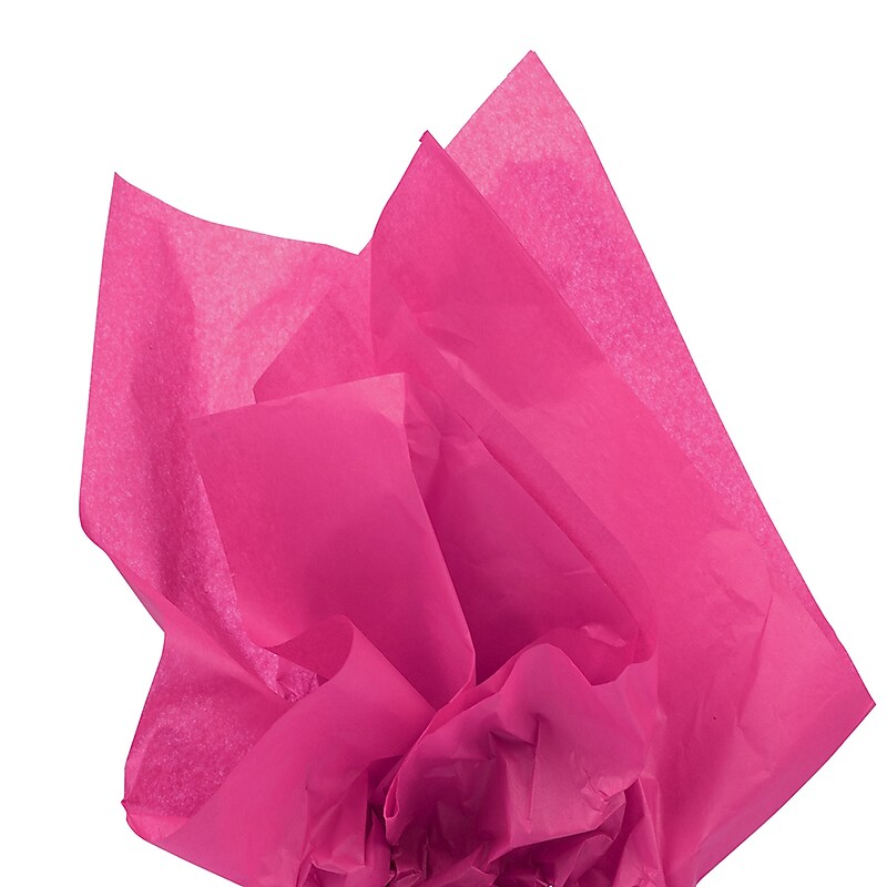 JAM Paper 20" x 26" Tissue Paper, Fuchsia, 20 Sheets/pack (1152351A) image 1