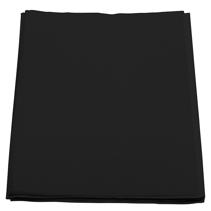 JAM Paper 20" x 26" Tissue Paper, Black, 480 Sheets/Pack (1152378) image 1