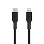 Belkin BOOST CHARGE Braided USB-C to Lightning Cable, 6.6 ft., Black~#|#~sp109346709_sc7