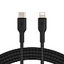 Belkin BOOST CHARGE Braided USB-C to Lightning Cable, 6.6 ft., Black~#|#~sp109346710_sc7