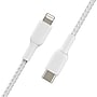 Belkin BOOST CHARGE Braided USB-C to Lightning Cable, 1 m / 3.3 ft., White~#|#~sp109346714_sc7
