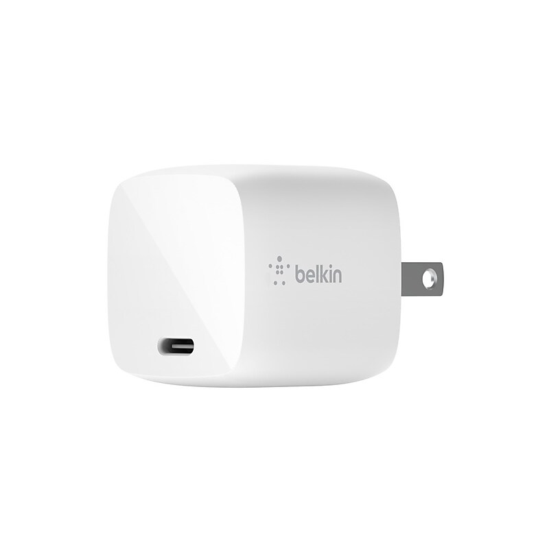 BOOST↑CHARGE 30W USB-C PD GaN Wall Charger, White (WCH001DQWH) image 1
